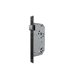 Cerradura 2039t para puertas de portal, sin cilindro, entrada de 60mm, mano izquierda, acabado negro, aptas para uso con barras antipánico.