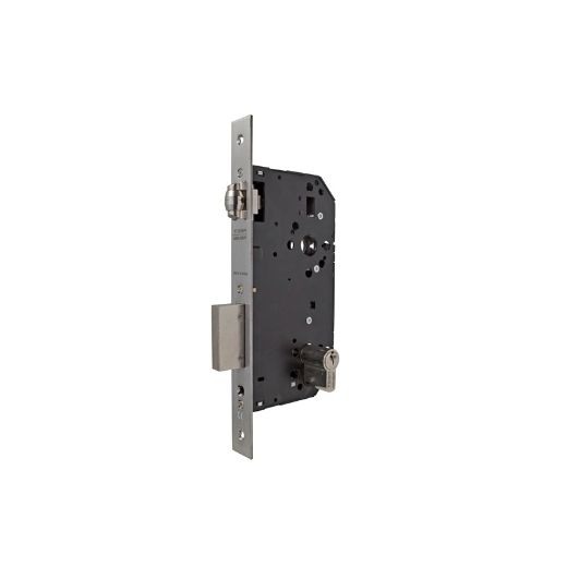 Cerradura de gama arquitectura 2ub6 para puertas de vaivén con rodillo, sin función antipánico y sin dispositivo de seguridad, entrada de 60mm, acabado acero inoxidable