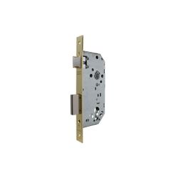 Cerradura de gama obra 2030 para puertas de entrada, sin cilindro, entrada de 50mm, acabado hierro latonado, embalaje visual
