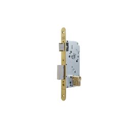 Cerradura gama obra serie 130 para puertas de madera, nueca de 8mm, entrada de 40mm, frente redondeado, acabado acero esmaltado