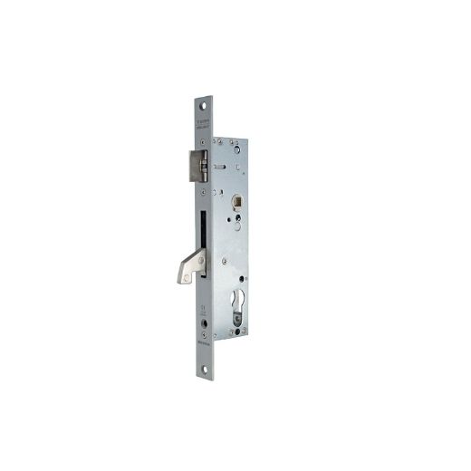 Cerradura antipánico de palanca basculante 2240ba con gancho de acero para puertas de una hoja, sin cilindro, para leva de 15mm, entrada de 35mm, apertura exterior, mano izquierda, acabado acero inoxidable