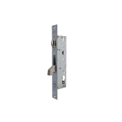 Cerradura monopunto de palanca basculante 2246 con gancho reforzado para puertas de vaivén con rodillo, sin cilindro, para leva de 15mm, entrada de 35mm, acabado acero inoxidable.