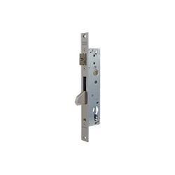 Cerradura monopunto de palanca basculante 2210be de caja estrecha, sin cilindro, picaporte reversible regulable, entrada de 25mm, acabado acero inoxidable