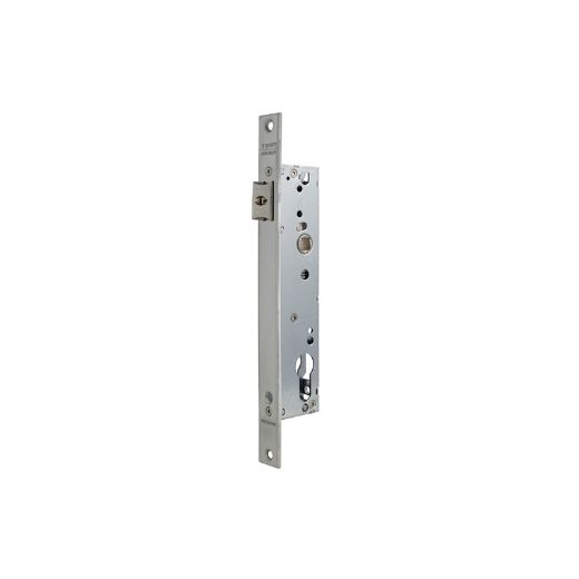 Cerradura monopunto de caja estrecha 2219be de de solo picaporte, picaporte reversible, sin cilindro, entrada de 25mm, acabado acero inoxidable