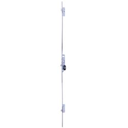 Cerradura multipunto 2236pe con 3 puntos de cierre frontal y palanca gancho, entrada de 30mm, sin cilindro, acabado acero inoxidable