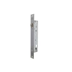 Cerradura monopunto de palanca basculante 2218 para puertas correderas con rodillo, sin cilindro, entrada de 20mm, acabado acero inoxidable