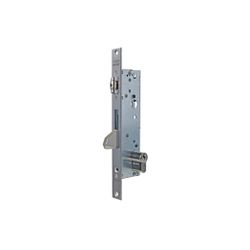 Cerradura monopunto de palanca basculante 2216be de caja estrecha para puertas de vaivén de rodillo, cilindro te5, entrada de 25mm, acabado acero inoxidable
