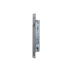 Cerradura monopunto de caja estrecha 2218be con rodillo, sin cilindro, entrada de 20mm, acabado acero inoxidable