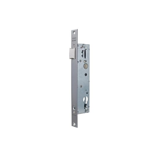 Cerradura monopunto de caja estrecha 2219be de de solo picaporte, sin cilindro, sin escudo, entrada de 25mm, acabado acero inoxidable