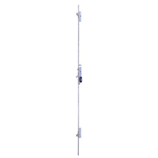 Cerradura multipunto 2236l con 3 puntos de cierre frontales y palanca gancho, entrada de 21mm, cilindro t60, acabado acero inoxidable
