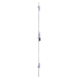 Cerradura multipunto 2230l con 3 puntos de cierre frontal y palanca gancho, entrada de 26mm, sin escudo ni cerradero, acabado acero inoxidable