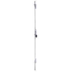 Cerradura multipunto 2230p con 3 puntos de cierre frontal y palanca gancho, entrada de 30mm, sin cilindro, acabado acero inoxidable