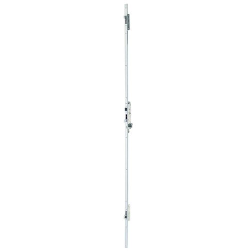 Cerradura multipunto 2230p con 3 puntos de cierre frontal y palanca gancho,cilidnro te5 leva 15 mm, entrada de 30mm, acabado acero inoxidable.
