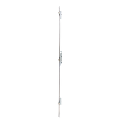 Cerradura multipunto 2231p con 3 puntos de cierre frontales y palanca de gancho, leva de 15, entrada de 30mm, sin cilindro, acabado acero inoxidable