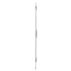 Cerradura multipunto 2236p con 3 puntos de cierre frontales y palanca gancho, entrada de 30mm, sin cilindro, sin escudo, acabado acero inoxidable