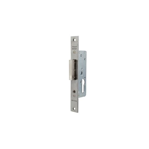 Cerradura monopunto de palanca deslizante 2211e de ancho de caja estrecha, sin cilindro, sin picaporte, entrada de 20mm, acabado acero inoxidable