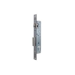 Cerradura monopunto de palanca deslizante 2216e de caja estrecha para puertas de vaivén de rodillo, sin cilindro, entrada de 20mm, acabado acero inoxidable