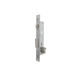 Cerradura monopunto de palanca deslizante 2216 para puertas de vaivén de rodillo, cilindro te5, entrada de 20mm, acabado acero inoxidable