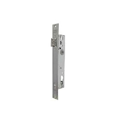 Cerradura monopunto de solo picaporte 2219 para puertas de portal, cilindro te5, entrada de 25mm, acabado acero inoxidable sin cerradero.