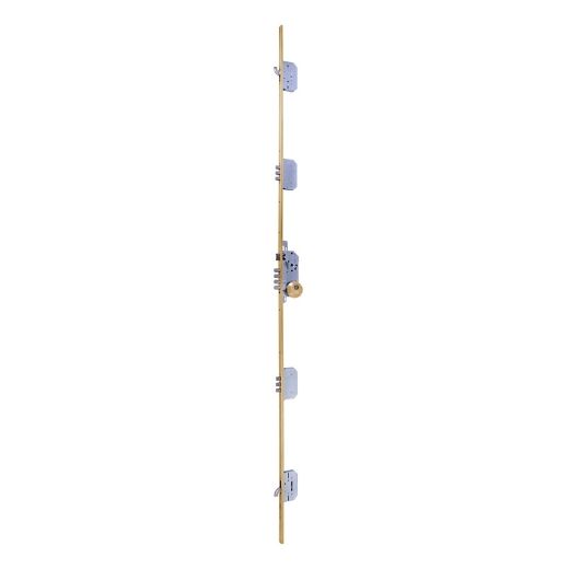 Cerradura de seguridad multipunto premium xt5 de 5 puntos de cierre, sin cilindro, entrada de 60mm, cerradero largo picaporte antitarjeta, ancho de 40mm, acabado acero esmaltado.