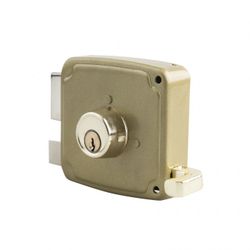 CERRADURA SOBREPONER DORADA 100MM.IZQDA.