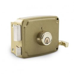CERRADURA SOBREPONER DORADA 120MM.DRCHA.