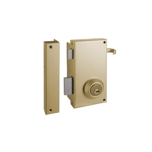 Cerradura de seguridad monopunto ts10, cilindro t60 regulable, mano derecha, acabado acero esmaltado