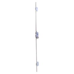 Cerradura de seguridad multipunto t2b3 de 3 puntos de cierre, cilindro t60 60mm, entrada de 50mm, cerradero largo, acabado hierro niquelado