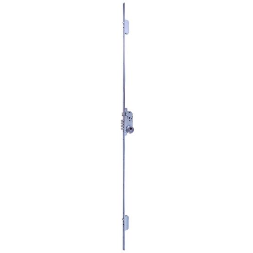 Cerradura de seguridad multipunto tab3 automática de 3 puntos de cierre, cilindro t60 de 70mm, entrada de 50mm, cerradero largo, acabado acero cromado