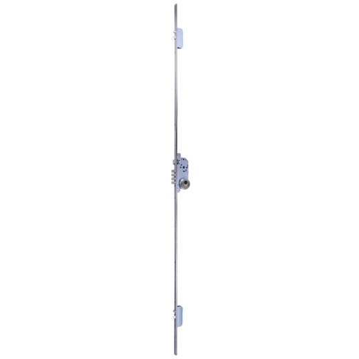 Cerradura de seguridad multipunto tab3 automática de bulones, 3 puntos de cierre, sin cilindro, entrada de 60mm, cerradero largo, acabado acero inoxidable