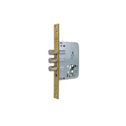 Cerradura de seguridad monopunto r101b de solo palanca con 3 bulones de cierre, sin cilindro, entrada de 60mm, escudo e300l, acabado acero esmaltado
