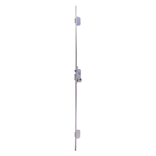 Cerradura de seguridad multipunto tlb3 de bulones de 3 puntos de cierre, sin cilindro, entrada de 50mm, cerradero largo, ancho de 45mm, acabado acero cromado.