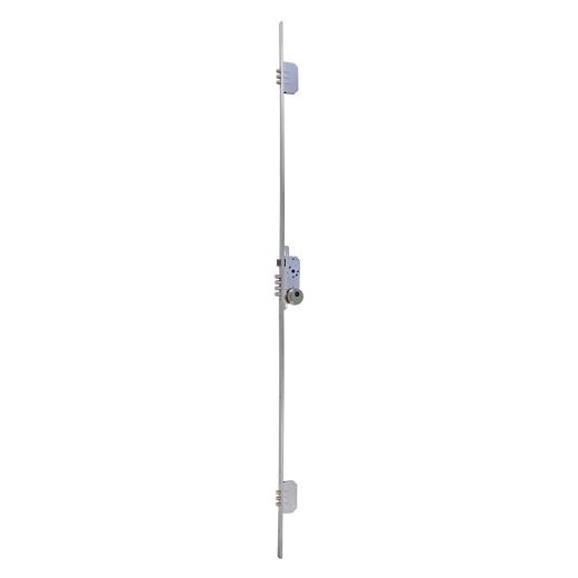 Cerradura de seguridad multipunto tlb3 de bulones de 3 puntos de cierre, sin cilindro, entrada de 50mm, cerradero largo rasgado, ancho de 45mm, acabado acero inoxidable