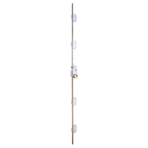 Cerradura de seguridad multipunto tlbf5 de 5 puntos de cierre frontales, cilindro t60 de 60mm, entrada de 50mm, cerradero largo, acabado acero esmaltado