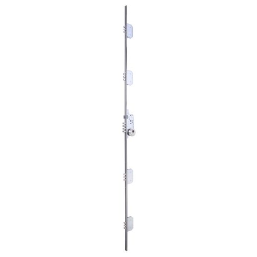 Cerradura de seguridad multipunto tlbf5 de 5 puntos de cierre frontales, cilindro t60 de 70mm, entrada de 50mm, cerradero largo, acabado acero inoxidable