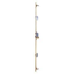 Cerradura de seguridad multipunto tlpn3 de 3 puntos de cierre, sin cilindro, cerradero largo, ancho de 45mm, acabado acero esmaltado.