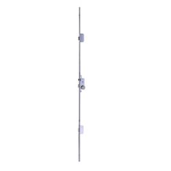 Cerradura de seguridad multipunto tlps3 de 3 puntos de cierre, cilindro t60 de 70mm, cerradero corto, acabado hierro niquelado