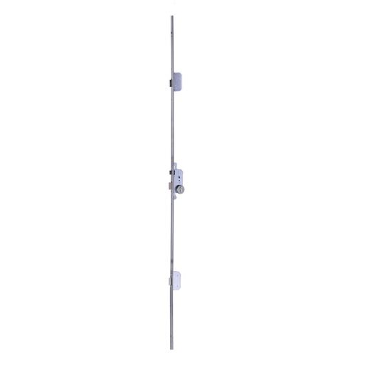 Cerradura de seguridad multipunto tlps3 de 3 puntos de cierre, cilindro t60 de 70mm, cerradero corto, acabado hierro niquelado