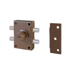 Cerrojo de seguridad 16-0 antipalanca de bulones y pomo interior, cilindro forjado, entrada de 30mm, caja de 60mm, acabado hierro pintado