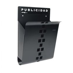 CESTA PUBLIC. ACERO.NEGRO M. 25X9XH37CM.
