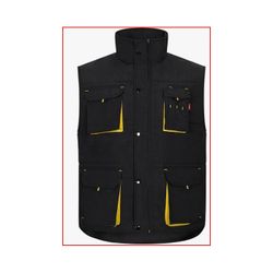 CHALECO ACOLCHADO BICOLOR NEGRO/AMARILLO T-L