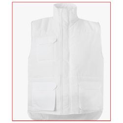 CHALECO ACOLCHADO BLANCO T-L