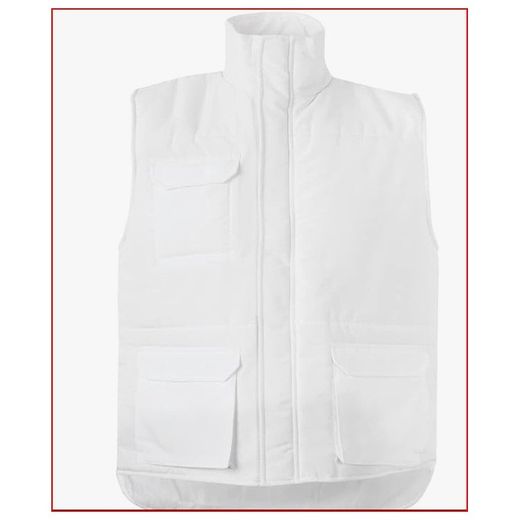 CHALECO ACOLCHADO BLANCO T-L