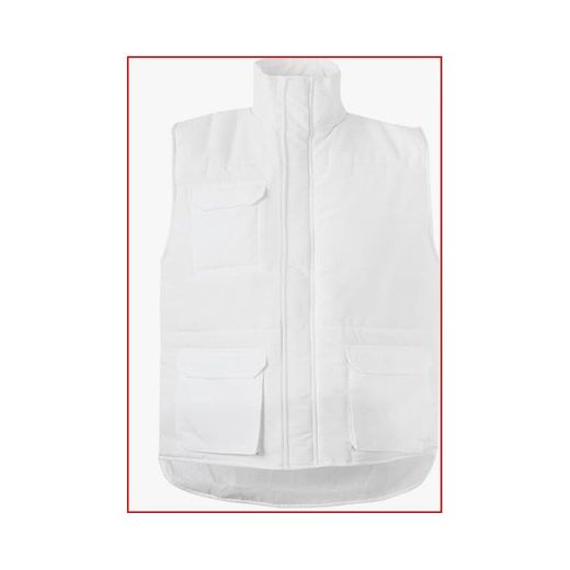 CHALECO ACOLCHADO BLANCO T-M
