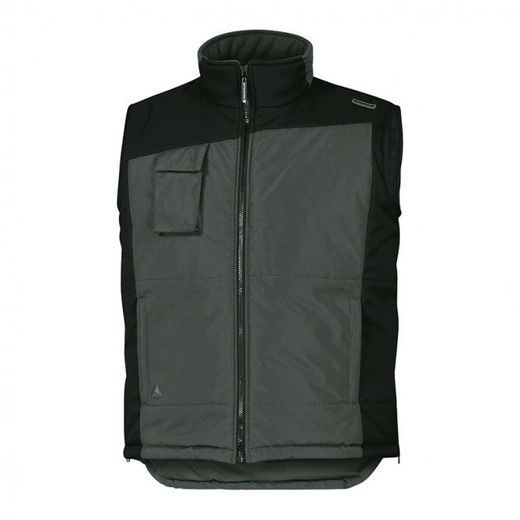 *CHALECO CON FORRO POLAR GRIS/NEG T/XL