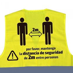 CHALECO DE ALTA VISIBILIDAD SERIGRAFIADO - 2 METROS