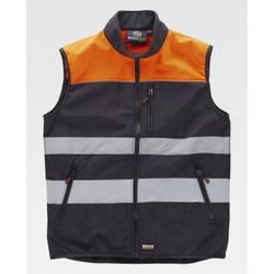 CHALECO REF.C2921 NEGRO+NARANJA A.V. T-3XL
