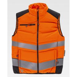 CHALECO REF.C2950 NARANJA A.V.+NEGRO T-XL