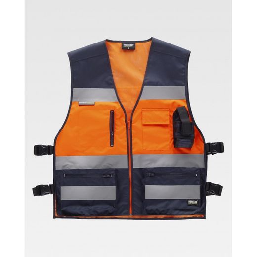 CHALECO REF.C3602 MARINO+NARANJA A.V. T-U