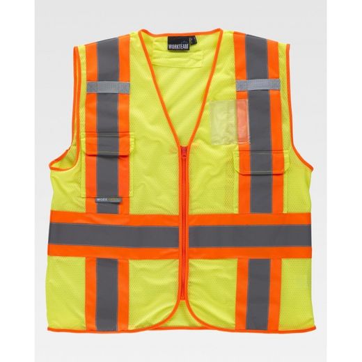 CHALECO REF.C3623 AMARILLO A.V.+ NARANJA A.V. T-L